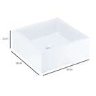 Cuba Para Banheiro Quadrada Pérola Branca 30x30 Cm