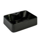 Cuba Para Banheiro Quadrada Prisma Preto Fosco - Móveis Bosi