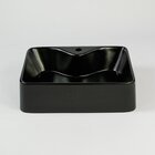 Cuba Para Banheiro Quadrada Prisma Preto Fosco - Móveis Bosi