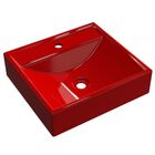 Cuba Para Banheiro Quadrada Vermelho Q39 - Compace