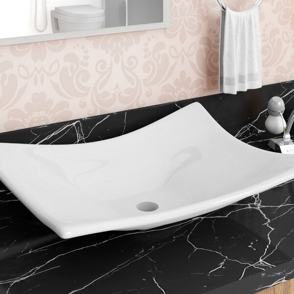 Cuba Para Banheiro Retangular 42x32cm Mark Branca - Potenza M