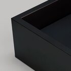 Cuba Para Banheiro Retangular Quartzo Preta 40x30 Cm