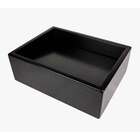 Cuba Para Banheiro Retangular Quartzo Preta 40x30 Cm