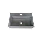 Cuba Para Banheiro Retangular Safira Concreto 40x30 Cm