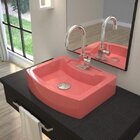 Cuba Para Banheiro Rt41w Retangular Aria Compace Rosa