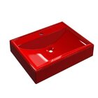 Cuba Para Banheiro Rt49w Retangular Compace Vermelho