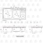 Cuba Para Cozinha Aço Inox Com Acessórios Nukini E Torneira M