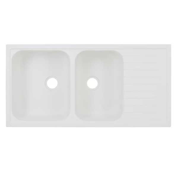 Cuba para Cozinha de Sobrepor 100x50x16 Branco Corso