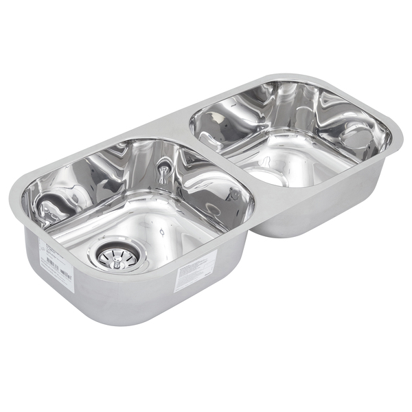 Cuba para Cozinha Dupla de Embutir 18x34x83,5cm Aço Inox 304 Spice Docol