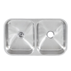 Cuba para Cozinha Dupla de Embutir 40x17x70cm Aço Inox 304 Escovado Mekal