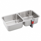 Cuba para Cozinha Dupla de Embutir 77,5x40x77,5cm Aço Inox 304 Fosco Bell Franke