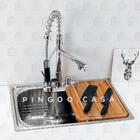 Cuba Para Cozinha Gourmet Aço Inox 304 Borari 60x42 Cm Pingoo