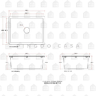 Cuba Para Cozinha Gourmet Aço Inox 304 Terena 58x45 Cm Pingoo