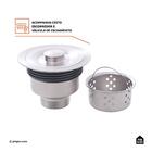 Cuba Para Cozinha Gourmet Aço Inox 304 Terena 74x44 Cm Pingoo