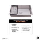 Cuba Para Cozinha Gourmet Aço Inox 304 Terena 74x44 Cm Pingoo