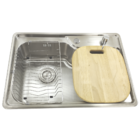 Cuba Para Cozinha Gourmet Bela Aço Inox Escovado 66x45cm
