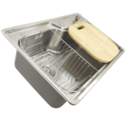 Cuba Para Cozinha Gourmet Bela Aço Inox Escovado 66x45cm