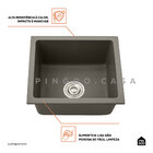 Cuba Para Cozinha Gourmet De Quartzo Com Acessórios Macuxi Pi