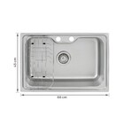 Cuba para Cozinha Gourmet de Sobrepor 66x45x21,3cm Aço Inox 304 Fosco Debacco