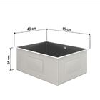 Cuba Para Cozinha Gourmet Malibú Quadrada Aço Inox 304 Com Ca