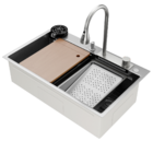 Cuba Para Cozinha Gourmet Miami Cascata Aço Inox 304 Goldenx