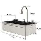 Cuba Para Cozinha Gourmet Miami Nano Black Aço Inox 304 Golde