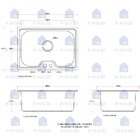 Cuba Para Cozinha Gourmet Pia Aço Inox Com Acessórios E Tábua