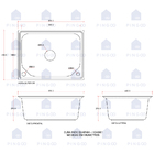 Cuba para cozinha gourmet pia aço inox com acessórios Guarani