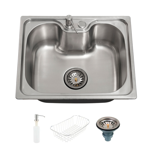 Cuba Para Cozinha Gourmet Pia Aço Inox Com Acessórios Nawa 50