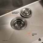 Cuba Para Cozinha Gourmet Pia Aço Inox Com Acessórios Terena