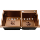 Cuba Para Cozinha Gourmet Pia Dupla Aço Inox 304 Awá 78x43 Cm