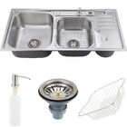 Cuba Para Cozinha Gourmet Pia Dupla Aço Inox 304 Caiapós 92x4