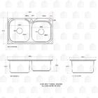 Cuba Para Cozinha Gourmet Pia Dupla Aço Inox Acessórios Tábua