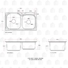 Cuba Para Cozinha Gourmet Pia Dupla Aço Inox Com Acessórios E
