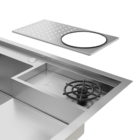 Cuba Para Cozinha Gourmet Veneza Aço Inox 304 Lava Copos Gold