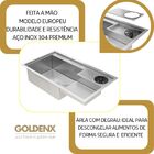 Cuba Para Cozinha Gourmet Veneza Aço Inox 304 Lava Copos Gold