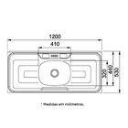 Cuba Para Cozinha Inox Bella 1.20x53 Franke