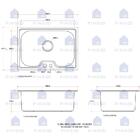 Cuba Para Cozinha Inox Com Acessórios Carajás Prata Tábua E L
