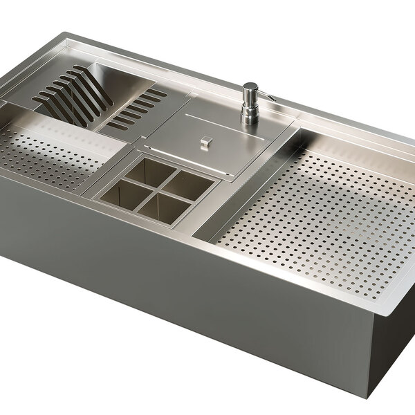 Cuba Para Cozinha Inox Gourmet 97 VX Tripla LD - LudRio