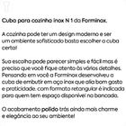 Cuba Para Cozinha N01 140mm Pol3.1/2 Forminox Aço Inox