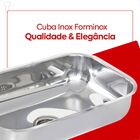 Cuba Para Cozinha N01 140mm Pol3.1/2 Forminox Aço Inox