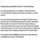 Cuba Para Cozinha N01 140mm Pol3.1/2 Forminox Aço Inox