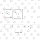 Cuba Para Cozinha Pia Dupla Aço Inox Gourmet Potiguara Com Ac