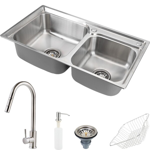 Cuba Para Cozinha Pia Dupla Com Acessórios Ticunas E Torneira