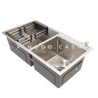 Cuba Para Cozinha Pia Dupla Em Aço Inox Com Acessórios E Tábu