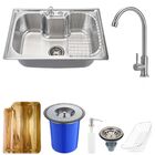 Cuba Para Cozinha Pia Inox Com Acessórios Tábua E Lixeira Car