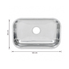Cuba para Cozinha Simples Aço Inox 430 46x30x11cm Fabrinox