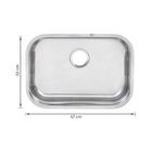 Cuba para Cozinha Simples de Embutir 14,5x32x47cm Aço Inox 430 Riva Docol