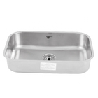 Cuba para Cozinha Simples de Embutir 15x34x56cm Aço Inox 304 Polido Delinia