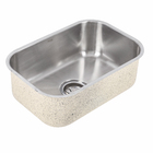 Cuba para Cozinha Simples de Embutir 31x17x46cm Aço Inox 304 Escovado Mekal